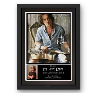 Johnny Depp Signed Display