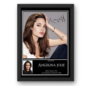 Angelina Jolie Signed Display - Framed