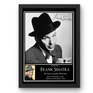 Frank Sinatra Signed Display