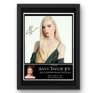 Anya Taylor Joy Signed Display - Framed