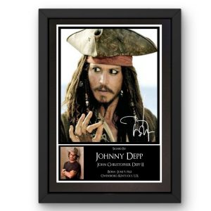 Johnny Depp as Jack Sparrow Signed Display