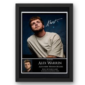 Alex Warren Signed Display framed photo print