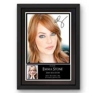 Emma Stone Signed Display