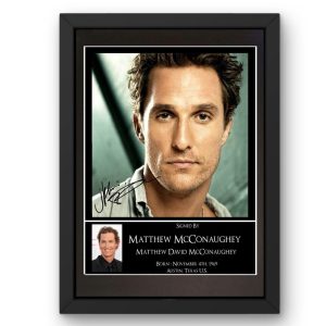 Matthew Mcconaughey Signed Display