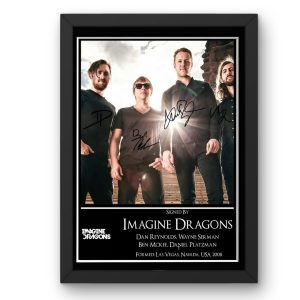 Imagine Dragons Signed Display framed photo print