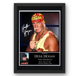 Hulk Hogan Signed Display framed photo print