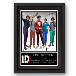 One Direction Signed Display framed photo print