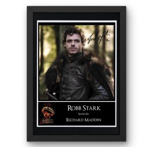 Game of Thrones: Robb Stark Signed Display - Framed