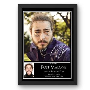 Post Malone Signed Display