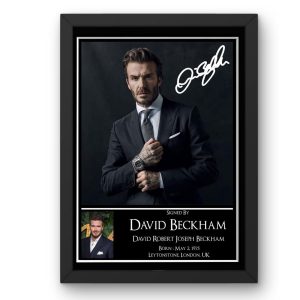 David Beckham Signed Display