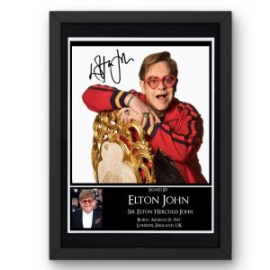 Elton John Signed Display
