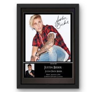 Justin Bieber Version 2 Signed Display