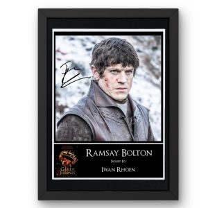 Game of Thrones: Ramsay Bolton Signed Display - Framed