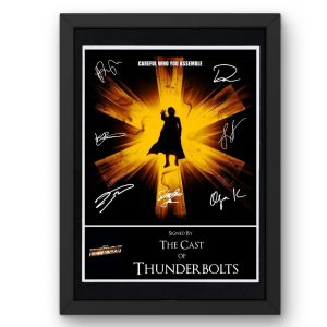 Thunderbolts Cast Version 3 Signed Display - Framed