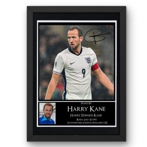 Harry Kane Signed Display framed photo print