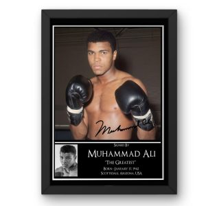 Muhammad Ali Signed Display