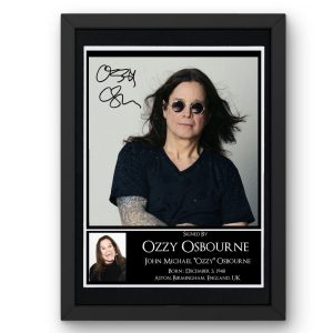 Ozzy Osbourne Signed Display — Amazon Design framed photo print