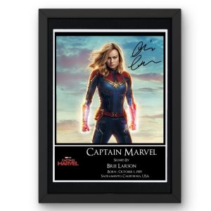 Avengers: Captain Marvel Signed Display - Framed