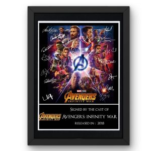 Avengers: Infinity War Cast Poster Version 1 Signed Display - Framed
